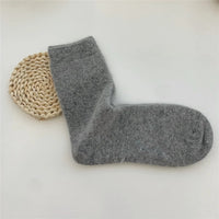 Winter Thicken Warm Long Socks Rabbits Hair Women's Socks Solid Thermal Cashmere Harajuku Crew Sock News Fashion Japanese Kawaii