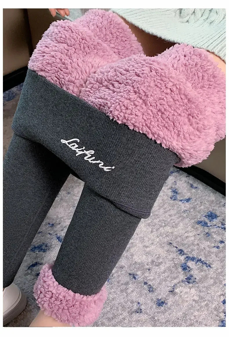 Winter Warm Leggings Women Adding Velvet and Thickening Leggings Small Feet Pencil Pants Outdoor Wearling Casual Stretchy Pants