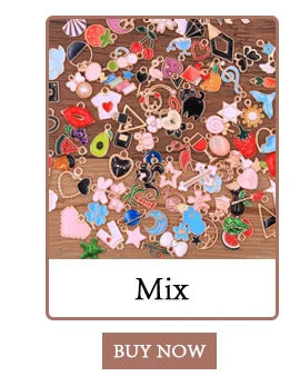 10Pcs 21 Style Mix Size Alloy Metal Drop Oil Valentine's Day Charm LOVE Heart Pendant For Enamel DIY Bracelet Jewelry Making