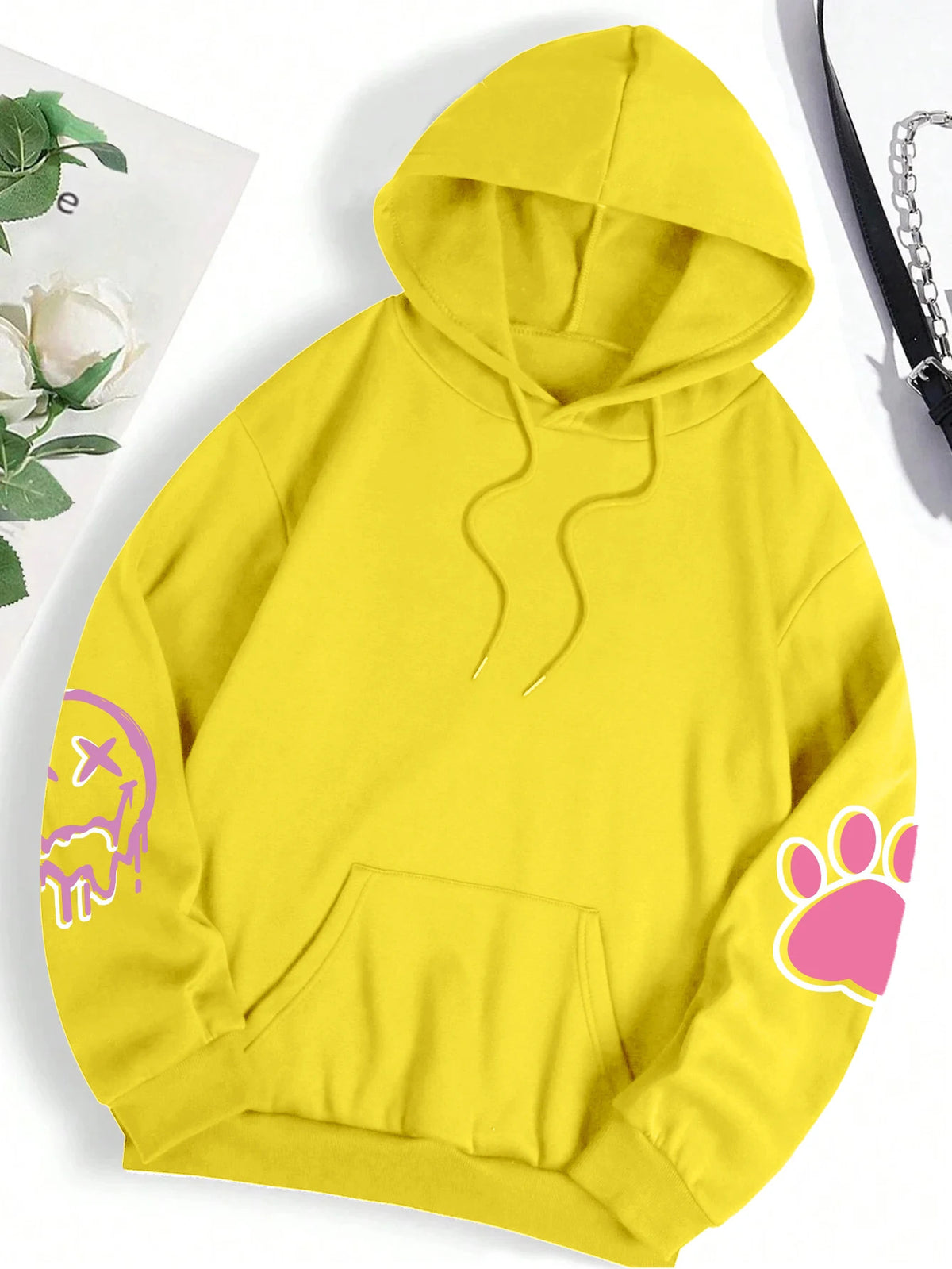 Hip Hop Street Casual Printed Female Hoodies Fashion Hoodie Oversize Loose New Sweatshirts Autumn Warm Fleece Clothing