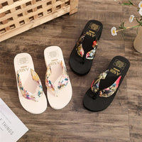 2024 Fashion Women Flip Flops Summer Beach Platform Slippers Casual Outside Wedges Sandals Summer Women Shoes