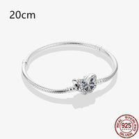 2024Hot Sale Heart Zircon Snake Chain Charm Beads Bracelet Women 925 Silver Original Pendant Bead DIY Jewelry Fine Festival Gift