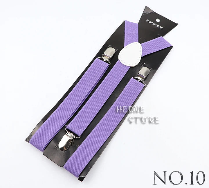 New Candy Color Adjustable Suspenders Elastic Leather Y-Back Braces Straps For Men Women Kids Pants Shirt Girl Skirt Accessories