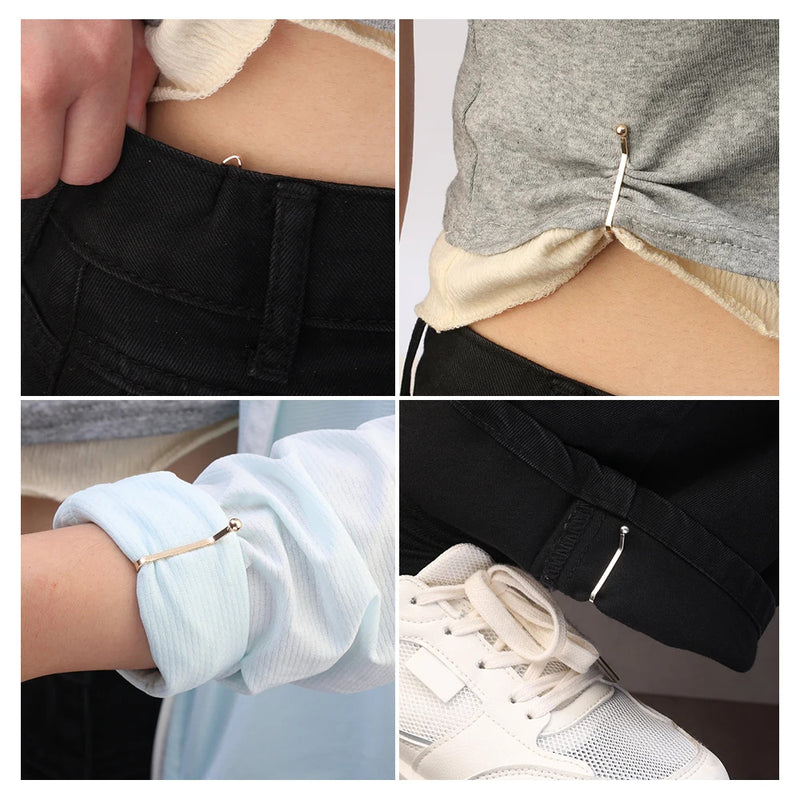 Adjustable Sleeve Clip for Pants Waist Tightening  Sleeve Reduction Clip Suitable for Jeans Skirts Detachable Buckle Accessories