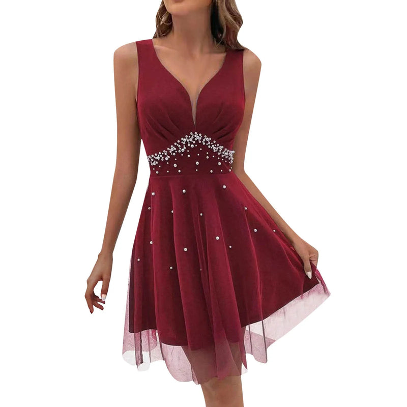 Wedding Guest Dresses For Women Spaghetti Strap A-Line Glitter Sparkly Sequin Dress For Women Mini Cocktail Dresses For Women