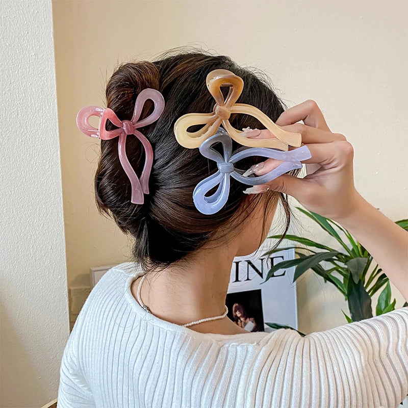 Scissors Shape Hair Claw Clips Women Shark Jelly Clear Hairclip Girl Hairpin Crab Barrette Clamp Hair Accessories