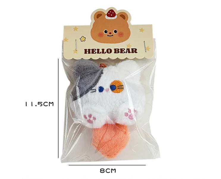 Cute Plush Cat Doll Pendant Girl Backpack Doll Pendant Couple Bag Keychain Decorative Gift