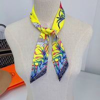 Summer New Animal Design Elephant Female Decoration Twill Long Ribbon Binding Bag Silk Ribbon Hair Belt Hot Selling Small Scarf