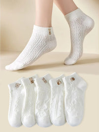 10pairs Womens Anti-Slip Cotton Socks ,Sweat Absorbing Anti-Slip Cotton Bottom Stretch Socks