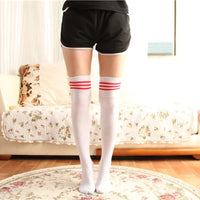 Thigh High Socks Striped Women Sexy Long Stockings Female Over Knee Socks Nylon Women'S Leg Warmers