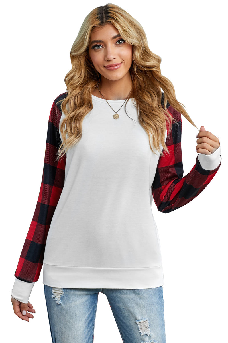 Blank Apparel - Green Buffalo Plaid Long Sleeve Sweatshirt