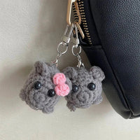 ZAKOL Sad Hamster Violin Song Plush Keychain Bag Charm Funny Cute 2024 Key Ring Accessories Gift for Girlfriend