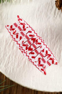 Red Christmas Pattern Print Hair Claw Clip