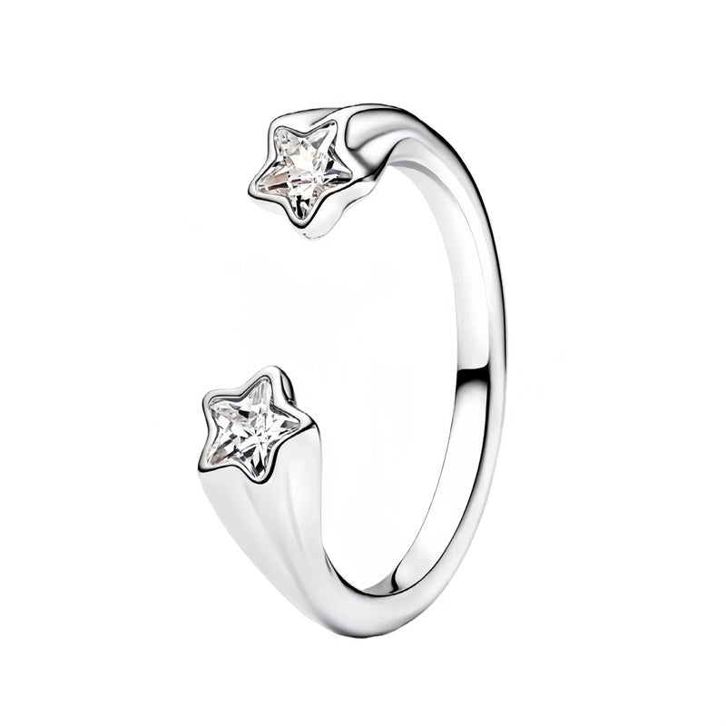 925 Sterling Silver Christmas Series Love Butterfly Skull Five Pointed Star Zircon Inlay Fashionable Temperament Ring