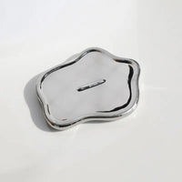 1pc Irregular Ceramic Jewelry Tray For Jewelry Display And Key Storage - Desktop Decorative Ornament