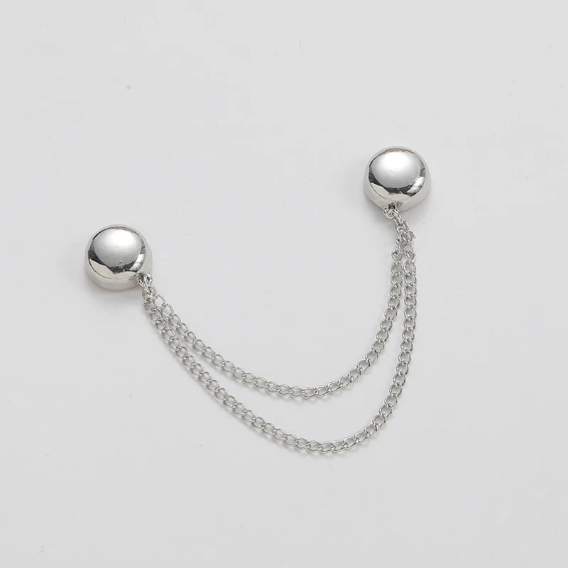 1PC Exquisite Chain Brooch Buckle Magnetic Clothing Clips Nail free Clothes Scarf Trouser Legs Cuff Buckle Buttons Sewing Supply