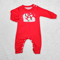 New 2024 Snowflake Bear Christmas family dress printed home dress pajamas 2 sets &3-24 months boy baby girl baby jumpsuit