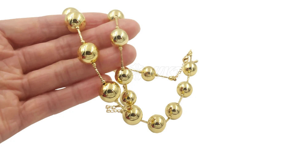 WT-JF350  WKT 2024 Luxury Yellow Brass Chain Pretty Bracelet Round Bead Women Gift Jewelry New Accessory Wedding