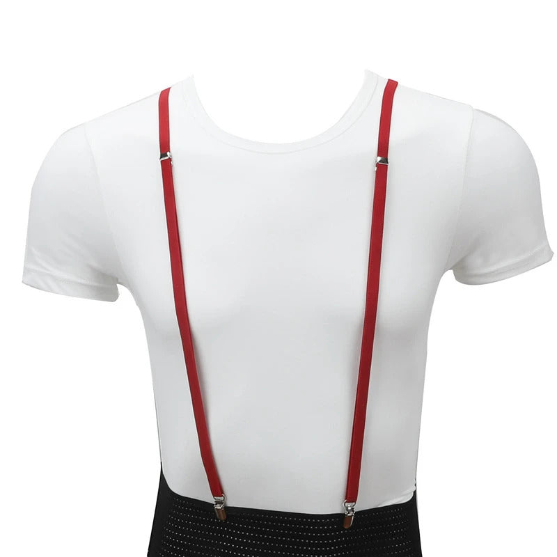 1cm Skinny Suspenders Women Mens Unisex Slim Thin Trouser Straps Adjustable Braces Clip-on Pants Suspenders Belt