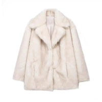 New Street Style Long Plush Coat Women With Thick Warm Cold Autumn Winter Faux Fur Coat High-Quality Fluffy Dyed Fox Fur Jacket