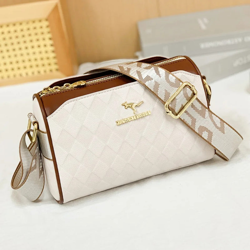 Luxury High Quality Women Messenger Bag Famous Designer Lady Shoulder Bags Fashionable Checkered Trendy Crossbody Sac A Main