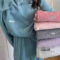 Winter Women's New Pajamas Homewear Suit Women's Fall and Winter Warm Clothes Coral Velvet Leisure Pajamas Padded Homewear