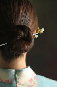 New natural Hetian jade lotus hairpin tiara ladies hair jewelry retro elegant Chinese style hanfu accessories wedding gift