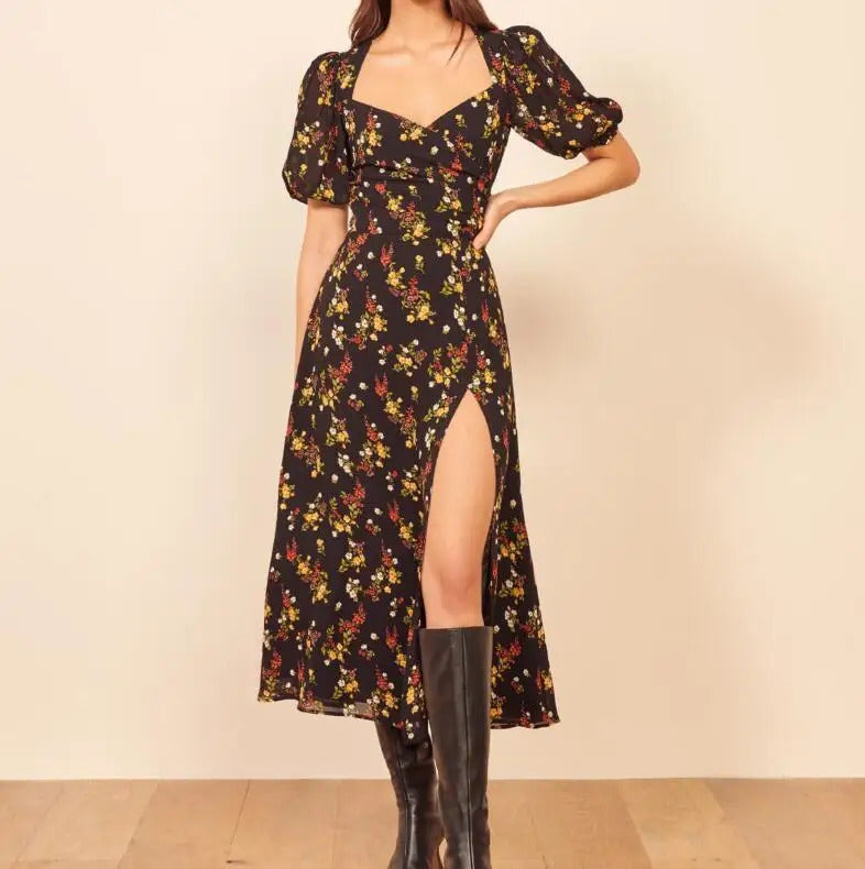 BOHO Bow Ruched Bra Corset Style Flower Print Spaghetti Strap Mini Dress Women Backless Skater Lacing up Sling Robe Holiday