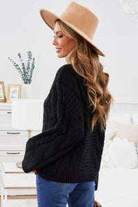 Black Cable Knit Sweater