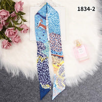 Horse Printing Bag Scarf 2024 New Small Skinny Silk Scarf Women Luxury Brand Foulard Women Tie Fashion Head Scarves For Ladies