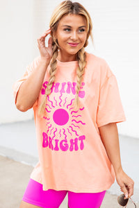 Pink SHINE BRIGHT Graphic Casual Tee