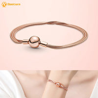 Danturn 925 Sterling Silver Bracelets Gold Heart, Butterfly Crown Women Bangles Luxury Jewelry Anniversary GIft DIY Fashions