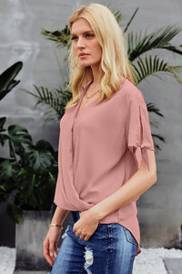 Apricot Charismatic Drape Blouse