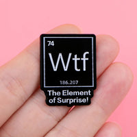 Chemical Element 74 Enamel Pins Women's Brooches Men Lapel Pins Badge on Backpack Costume Accessories Jewelry Student Gifts