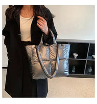 Handbag Female Large-capacity Bag Female New Tide Fashion Shoulder Bag Fall And Winter Cotton Bag Hundred Tote Bag