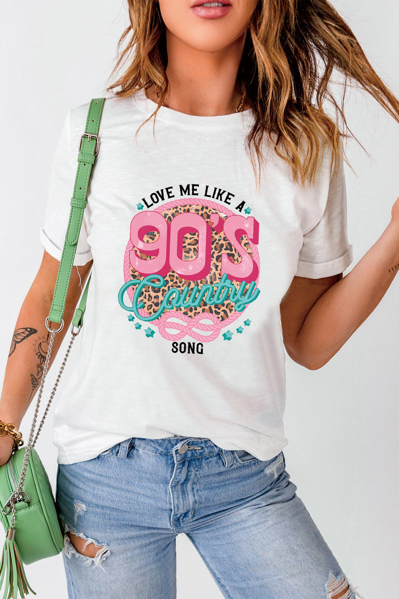 White LOVE ME LIKE A 90’S COUNTRY SONG Graphic Tee