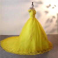 Ashley Gloria Yellow Party Dresses 15quinceanera Dresses 2024 Elegant Ball Gown Classic Lace Vestidos Customized B01