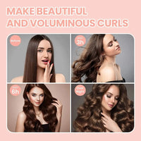 Big Wave Lazy Heatless Curling Rod Plush Head Hair Curler Wave Form Curl Rod Sponge Curling Bouncy Curling Hair Hair Rollers