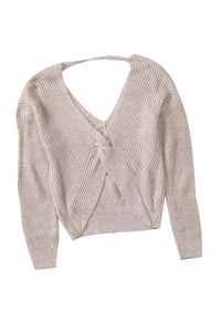 Gray Heather Knit Pullover Sweater