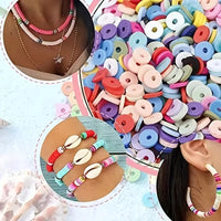 14400/4200/2400pcs Assorted Polymer Clay Beads Kit for DIY Jewelry Making - Handmade Craft for Bracelet, Necklace, Earrings