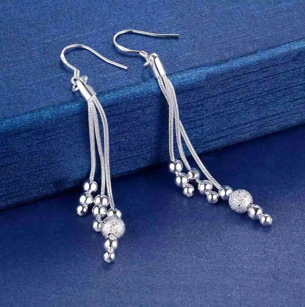 Original 925 Sterling Silver New Earrings Hearts For Women Exquisite Student Girlfriend Jewelry Accessories Wedding Fashion Gift