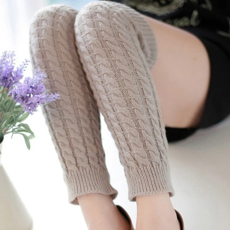 New Japanese Lolita Sweet Girl Leg Warmer Knit Socks Wool Ball Knitted Foot Cover Cosplay Women Autumn Winter Heap Heap Socks