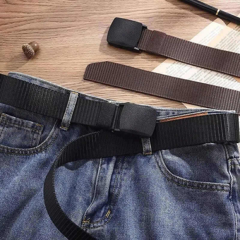 Men's Belt Outdoor Casual Canvas Belt Metal Free Training Nylon Tactical Belt With Pants Jeans Belt Sports Belts For Men Women