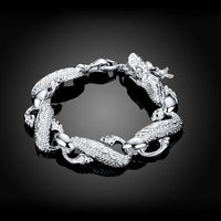 Fine 925 Sterling Silver Noble Nice Chain Solid Bracelet for Women Men Charms Party Gift Wedding Fashion Jewelry Hot Model