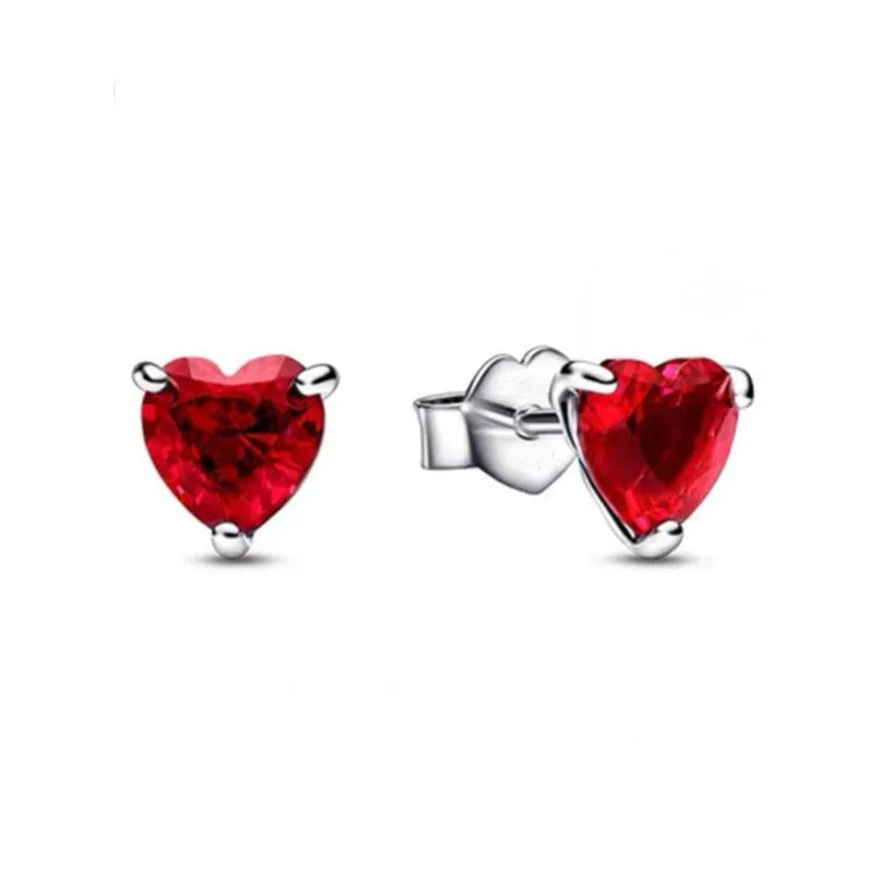 Red Series Christmas Apple Gift  Dangle Charms Beads 925 Sterling Silver Plated Fit Original Heart Bracelet Women Jewelry