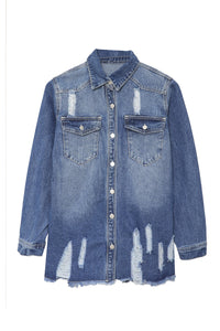 Blank Apparel - Blue Distressed Denim Jacket