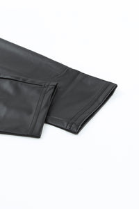 Black Faux Leather High Waist Leggings