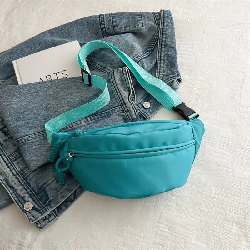 Half Moon Waist Bags Waterproof Oxford Cloth Running Belt Bags Large Capacity New Fashion Women's Chest Bag Crossbody Bag