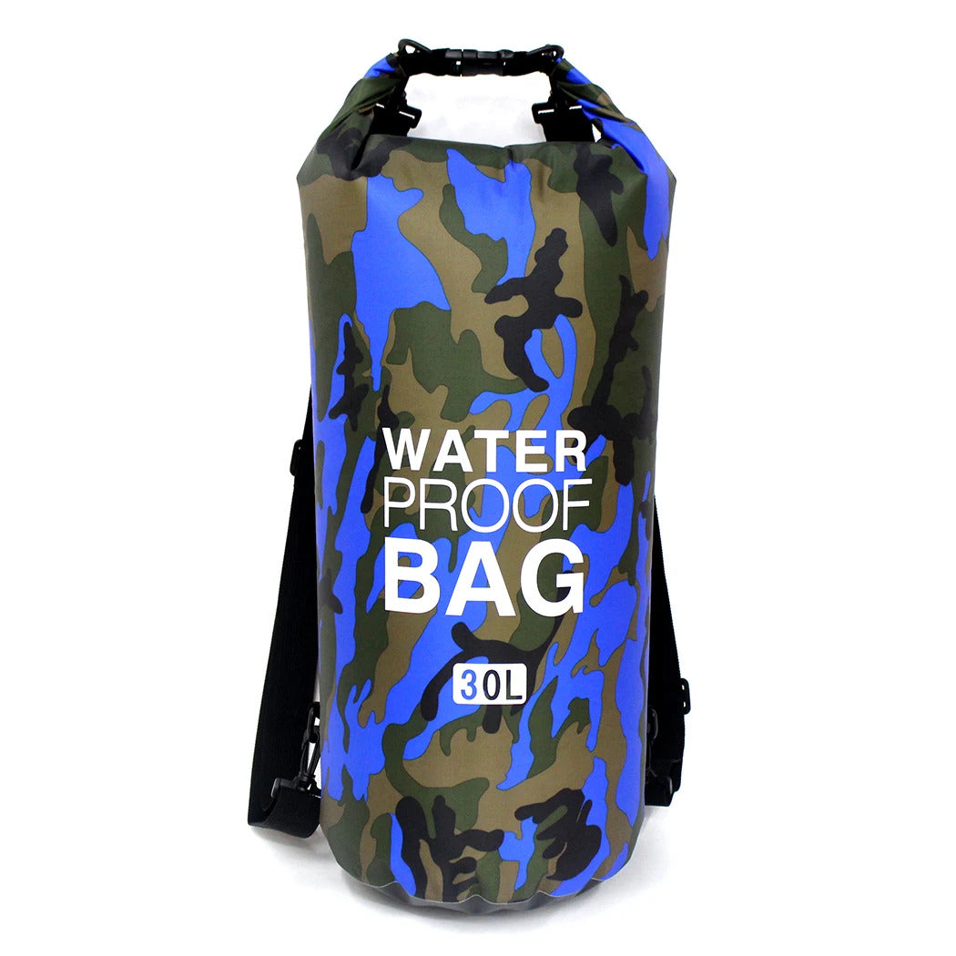 2/5/10/15/30L Outdoor Camouflage Waterproof Dry Bags Portable Rafting Diving Dry Bag Sack PVC Swimming Bags for River Trekking