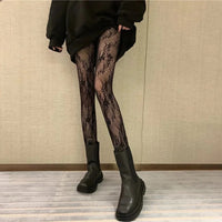 Women Rattan Sexy Stockings Club Party Anti-Snagging Flowers Tights Calcetines Fish Net Stocking Fishnet Mesh Lace Pantyhoses